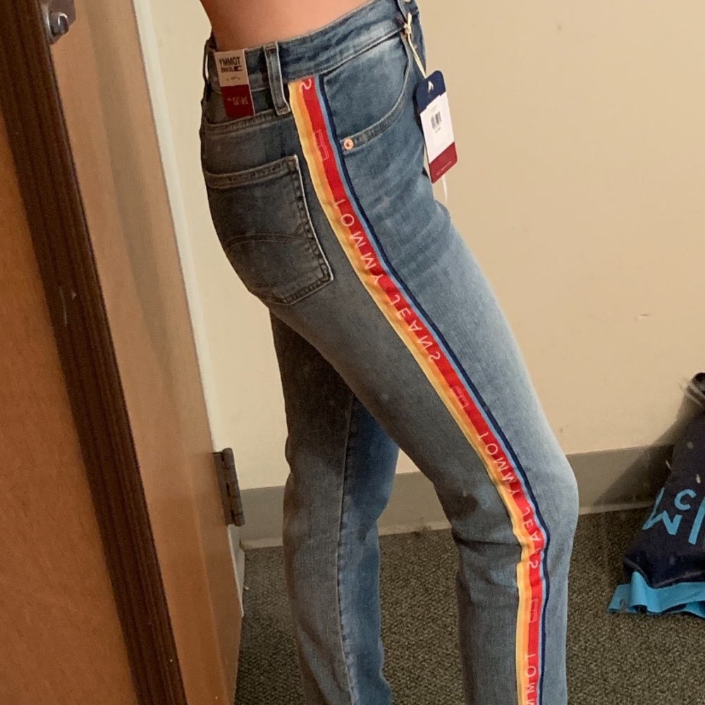 Tommy color jeans, worn once. Originally $120 selling for $65